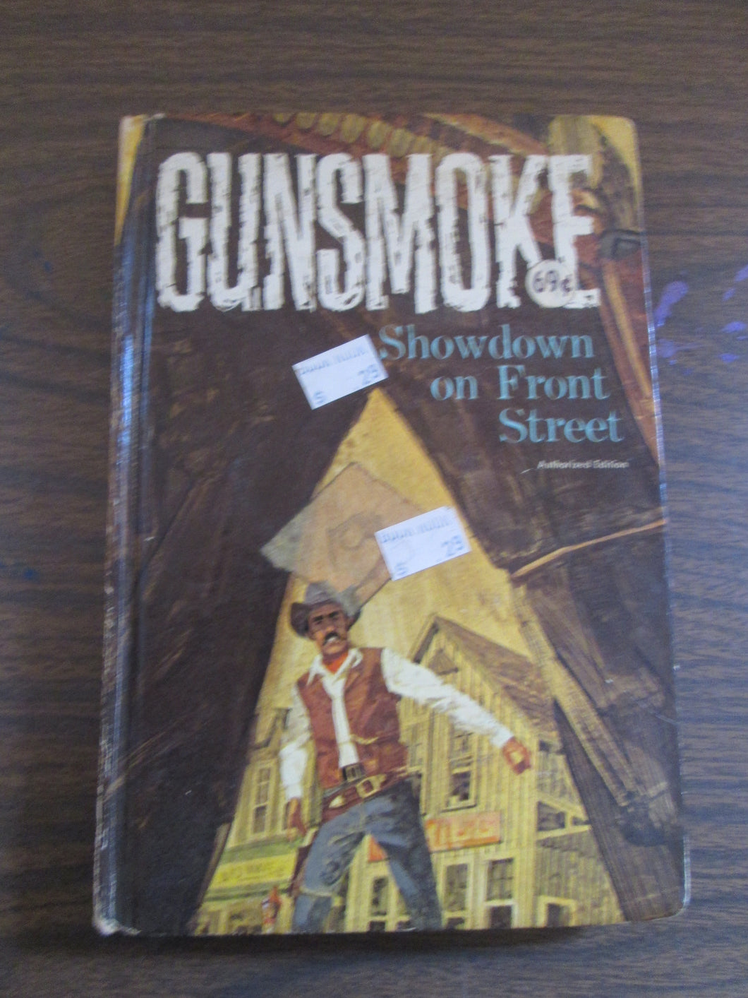 Gunsmoke Showdown on Front Street TV Adventure Book by Paul Newman HC 1969