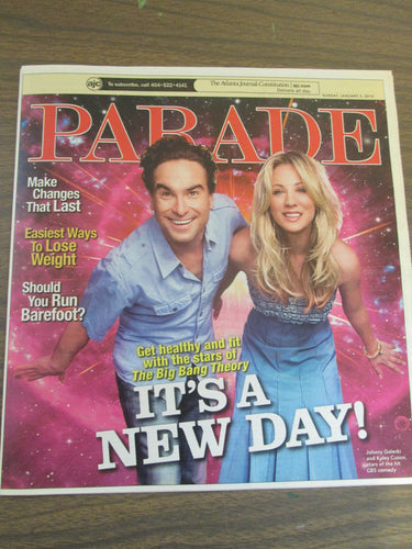 Parade Magazine January 10 2010 Kaley Cuoco cover Big Bang Theory