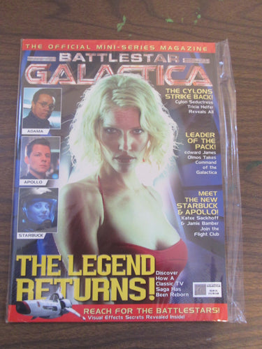 Battlestar Galactica Official Mini Series Magazine Tricia Helfer Cover PB 2003