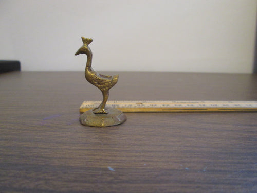 Vintage Bronze Peacock Table Note/Kitchen Recipe Card Holder