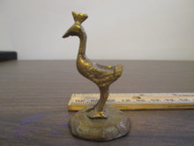 Vintage Bronze Peacock Table Note/Kitchen Recipe Card Holder
