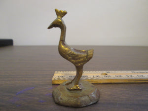 Vintage Bronze Peacock Table Note/Kitchen Recipe Card Holder