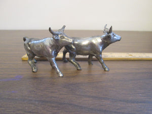 2 Pewter Bulls Made in Japan