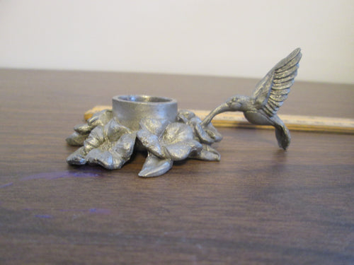 Spoontiques Pewter Hummingbird Candle Holder 7537