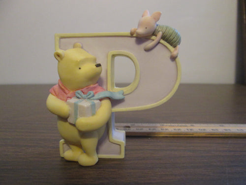 Walt Disney Classic Winnie the Pooh Letter P with Piglet Wall Decor, Michel & Co