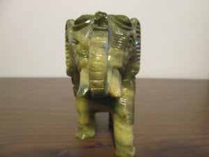 Soapstone Hard Carved Mother Elephant with Baby Inside