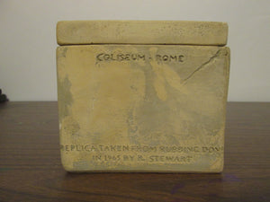 Ceramic Box Replica taken from Rubbing in 1965 by R Stewart from the Coliseum Rome
